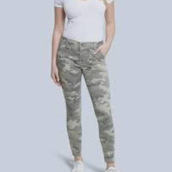 Seven7 CAMO Utility Ankle Skinny Pants Women 4 Green Cotton/Spandex - Picture 4 of 15